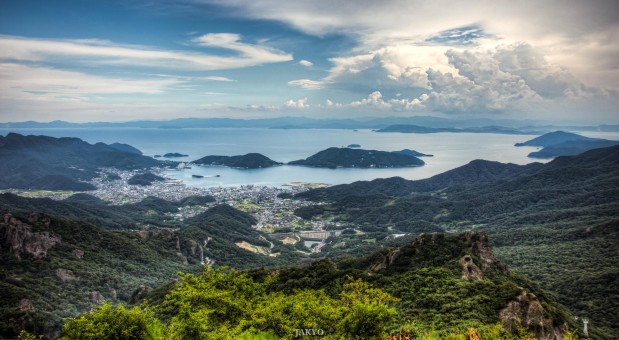 HDR View from Kankakei Hill at Shodoshima