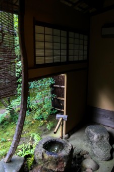 Water basin at tea garden, Kyoto