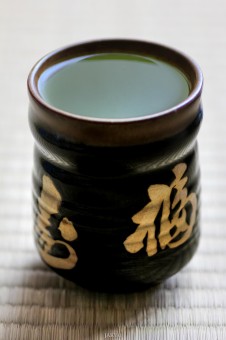 Japanese Tea Cup full of Sencha